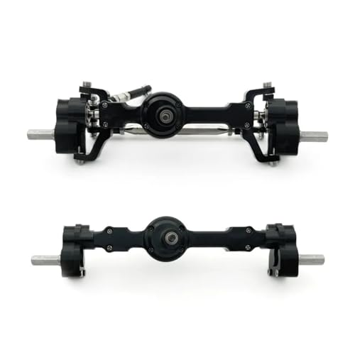 QOAKSDY RC-Cars-Upgrade Teile Für MN Für MN99S Für MN98 D90 D91 D99 D99S MN90 1/12 RC Auto Upgrade Metall Vorne Hinten Portal Achse Ersatz Teile(Black) von QOAKSDY