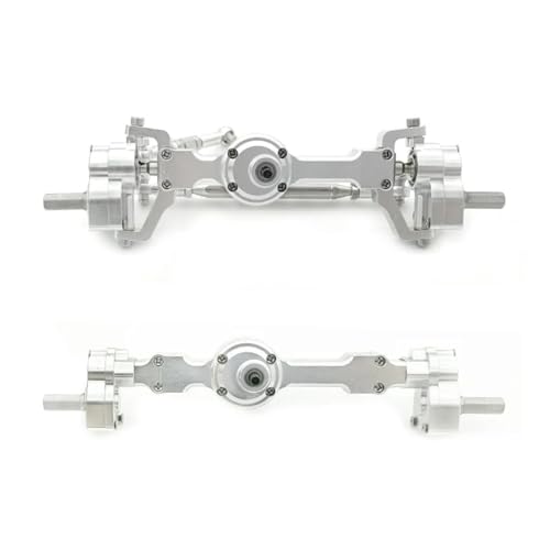 QOAKSDY RC-Cars-Upgrade Teile Für MN Für MN99S Für MN98 D90 D91 D99 D99S MN90 1/12 RC Auto Upgrade Metall Vorne Hinten Portal Achse Ersatz Teile(Silver) von QOAKSDY