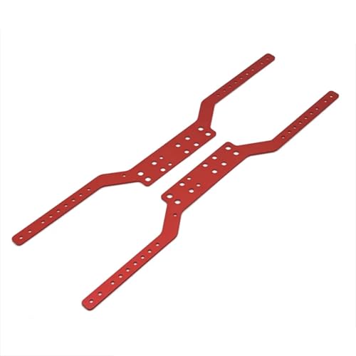QOAKSDY RC-Cars-Upgrade Teile Für MN MN168 Für MN78 Modell 1/12 RC Auto Teile Metall Upgrade Aluminium Strahl Hauptstrahl Modifikation Zubehör(Red) von QOAKSDY