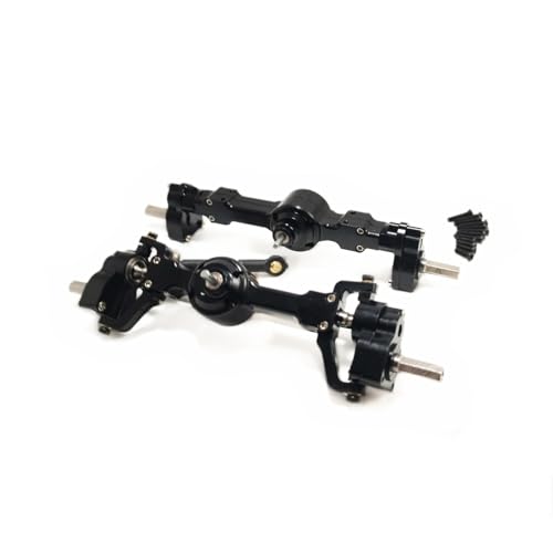 QOAKSDY RC-Cars-Upgrade Teile Für MN MN99S MN99 MND90 MN98 Modifikation Zubehör Rc Auto Vorne Und Hinten Legierung Portal Achse Metall Upgrade Teile Teil(Black) von QOAKSDY
