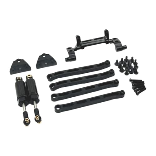 QOAKSDY RC-Cars-Upgrade Teile Für MN82 Für MN78 LC79 Maßstab 1:12 RC Crawler Modell Metall Stoßdämpfer DIY ACCS Ersatz Spielzeug Upgrades Kits Ersatzteile(Black) von QOAKSDY