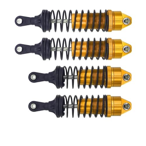 QOAKSDY RC-Cars-Upgrade Teile Für Slash 4X4 Für VXL 2WD Für Rustler Für Stampede Für Hoss 1/10 RC Tuningteile 4-TLG. Metall Stoßdämpfer Vorne Hinten Modifizierte Teile(Yellow) von QOAKSDY