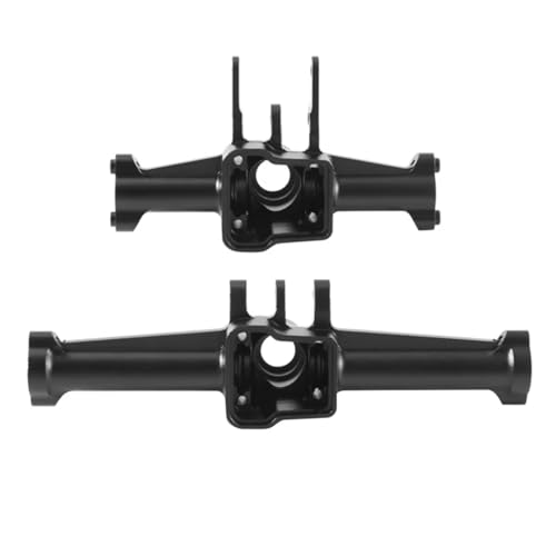 QOAKSDY RC-Cars-Upgrade Teile Für TRX4M 2 Stück Metall Vorder- Und Hinterachsgehäuse 1/18 RC Crawler Auto Upgrade Teile Zubehör(Black) von QOAKSDY