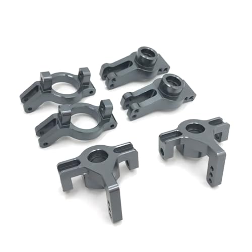 QOAKSDY RC-Cars-Upgrade Teile Für WLtoys 1/10 104009 1/12 12401 12402-A 12403 12404 12409 Metall Upgrade Refit C Block Lenkung Tasse Hinten RC Teile(Gray) von QOAKSDY
