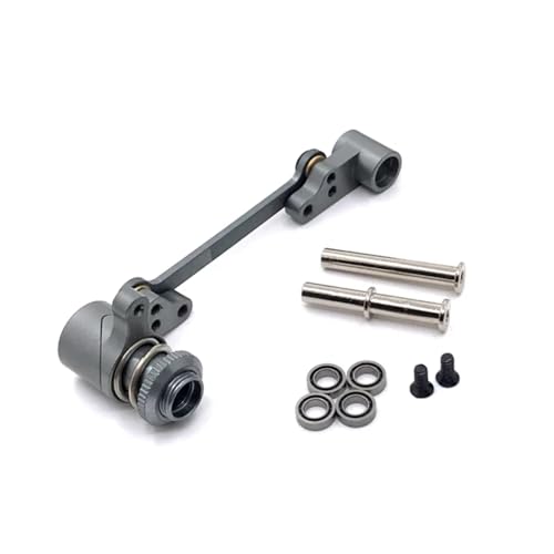QOAKSDY RC-Cars-Upgrade Teile Für WLtoys 1/14 144010 144001 144002 1/12 124016 124017 124018 124019 LC Metalllenkung RC Upgrades Teile Ersatzzubehör(Gray) von QOAKSDY