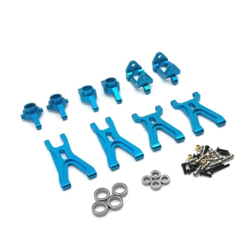 QOAKSDY RC-Cars-Upgrade Teile Für WLtoys 1/18 A949 A959 A969 A979 K929 RC Teile Metall Upgrade Schwinge Lenkung Cup Lager 7 Stück Set Modifizierte(Blue) von QOAKSDY