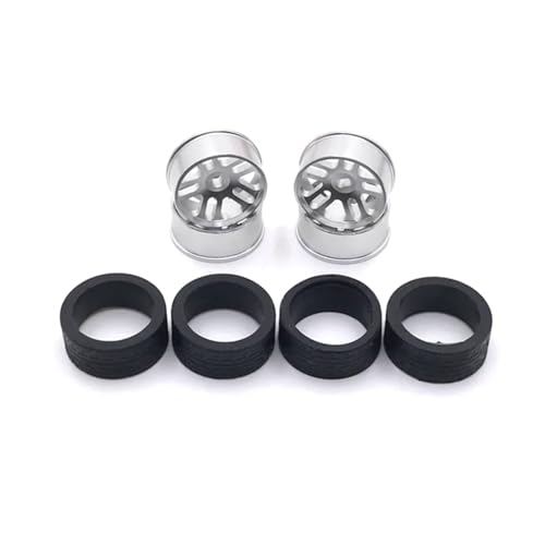 QOAKSDY RC-Cars-Upgrade Teile Für WLtoys 1/28 284131 K969 K979 K989 K999 P929 P939 Für Iw04m Für MINI-Q Für Mimi-Z RC Auto Teile Metall Verbesserte 24mm Racing Räder(White) von QOAKSDY