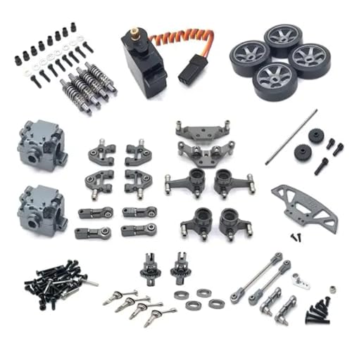 QOAKSDY RC-Cars-Upgrade Teile Für WLtoys 1/28 284131 K969 K979 K989 K999 RC Ersatzteile Metall Upgrade Kit Änderung Zubehör(Gray) von QOAKSDY