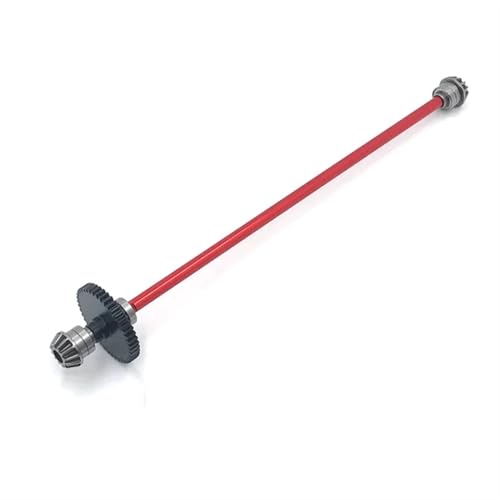 QOAKSDY RC-Cars-Upgrade Teile Für WLtoys 124016 124017 124018 124019 1/12 RC Teile Metall Upgrade Center Antriebswelle Montage 27T Motor Getriebe Modifizierte(Red) von QOAKSDY
