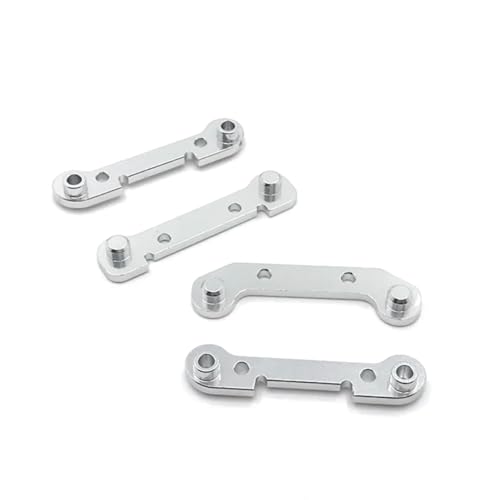 QOAKSDY RC-Cars-Upgrade Teile Für WLtoys 144010 144001 144002 124016 124017 124018 124019 RC Auto Teile Metall Upgrade Vordere Und Hintere Schaukel Arm Halterungen Modifizierte(White) von QOAKSDY