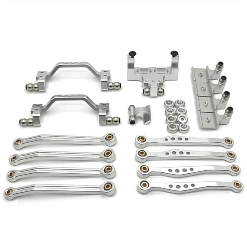 QOAKSDY RC-Cars-Upgrade Teile Für WPL 1/16 C64 RC Teile Metall Upgrade Pedal Stange Suspension Rahmen Ruder Basis Sitz Änderung Zubehör(White) von QOAKSDY