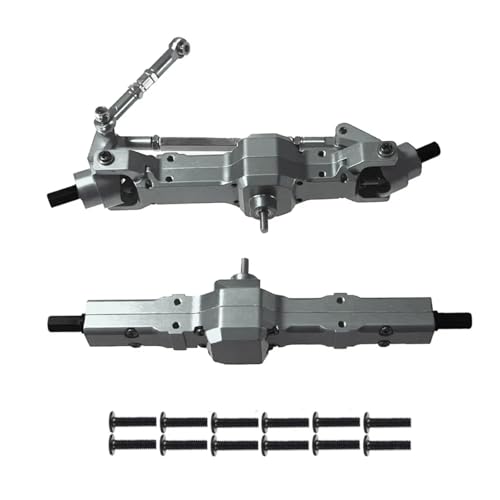 QOAKSDY RC-Cars-Upgrade Teile Für WPL C14 C24 Für Feiyu Für JJRC 1/16 Fernbedienung Auto Metall Upgrade Geändert Teile Brücke Gesamt Ersatz(Gray) von QOAKSDY