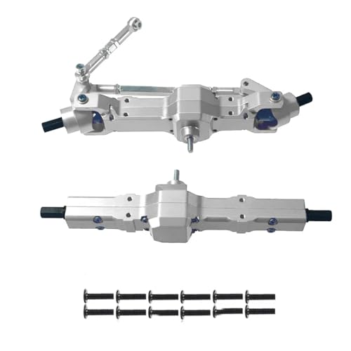 QOAKSDY RC-Cars-Upgrade Teile Für WPL C14 C24 Für Feiyu Für JJRC 1/16 Fernbedienung Auto Metall Upgrade Geändert Teile Brücke Gesamt Ersatz(Silver) von QOAKSDY