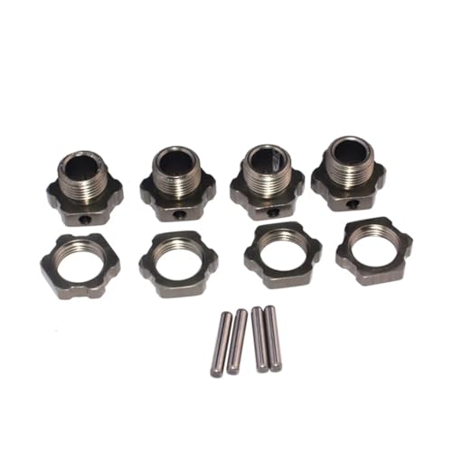 QOAKSDY RC-Cars-Upgrade Teile Für ZD Für Racing 08421 08423 08425 08426 08427 08428 9020 9021 9072 9071 9116 9203 1/8 Metall 17Mm Rad Hex Hub Adapter 8068 RC Upgrade Teile(Black) von QOAKSDY