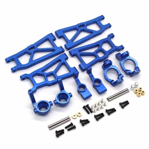 QOAKSDY RC-Cars-Upgrade Teile Für ZD Für Racing DBX-10 1/10 RC Teile Vorne Und Hinten Unteren Arm C Lenkung Tasse Hinterrad Sitz 5 Stück Set Ersatzteile(Blue) von QOAKSDY