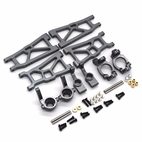 QOAKSDY RC-Cars-Upgrade Teile Für ZD Für Racing DBX-10 1/10 RC Teile Vorne Und Hinten Unteren Arm C Lenkung Tasse Hinterrad Sitz 5 Stück Set Ersatzteile(Gray) von QOAKSDY