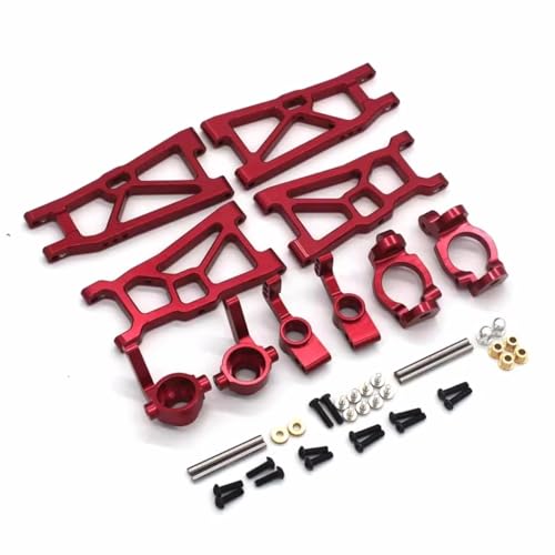 QOAKSDY RC-Cars-Upgrade Teile Für ZD Für Racing DBX-10 1/10 RC Teile Vorne Und Hinten Unteren Arm C Lenkung Tasse Hinterrad Sitz 5 Stück Set Ersatzteile(Red) von QOAKSDY