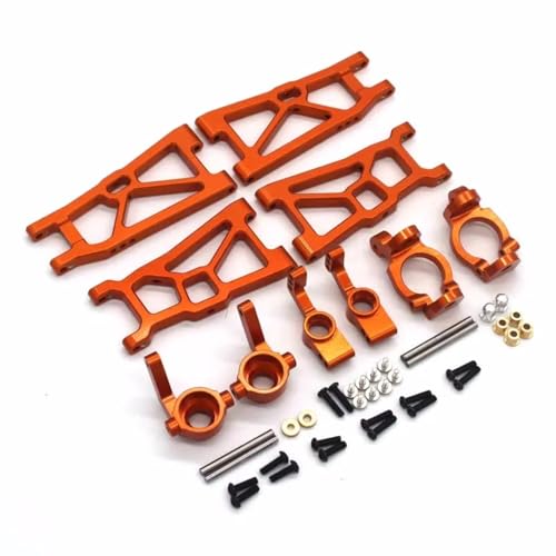 QOAKSDY RC-Cars-Upgrade Teile Für ZD Für Racing DBX-10 1/10 RC Teile Vorne Und Hinten Unteren Arm C Lenkung Tasse Hinterrad Sitz 5 Stück Set Ersatzteile(Yellow) von QOAKSDY