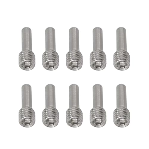 QOAKSDY RC Teile 10 Stücke M3x12mm M4x12mm Schrauben Set Vorne Hinten Stoßstange Pin Schrauben Mittelachse Für Bolzen Für 1/10 RC Crawler Auto Modelle(M4) von QOAKSDY