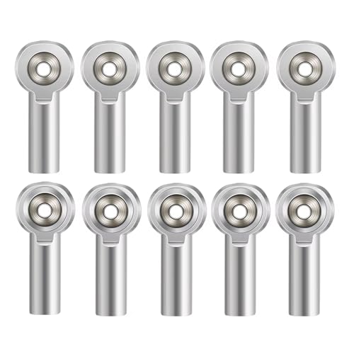 QOAKSDY RC Teile 10Pcs Aluminium Legierung M4 Ball Kopf Halter Zugstange Spurstangenköpfe Kugelgelenke Im Uhrzeigersinn Gewinde Für 1/10 RC Crawler Auto Teile QOAKSDY RC Teile 10Pcs Aluminium Legierung M4 Ball Kopf Halter Zugstange Spurstangenköpfe Kugelgelenke Im Uhrzeigersinn Gewinde Für 1/10 RC Crawler Auto Teile von QOAKSDY