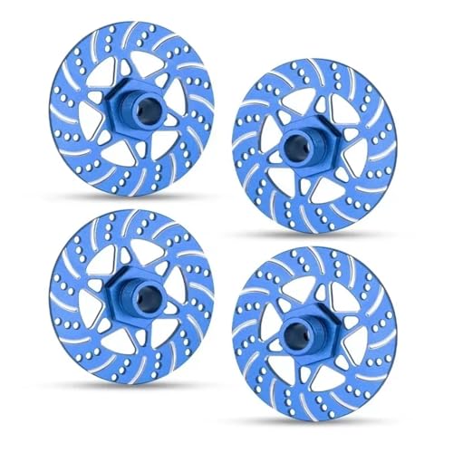 QOAKSDY RC Teile Für Arrma 1/7 Für Infraction Für Limitless Für Felony 1/8 Für Typhon -Upgrade Teile Metall Bremsscheibenscheibenhex Hub -Hub -Adapter 17mm(Blue) von QOAKSDY