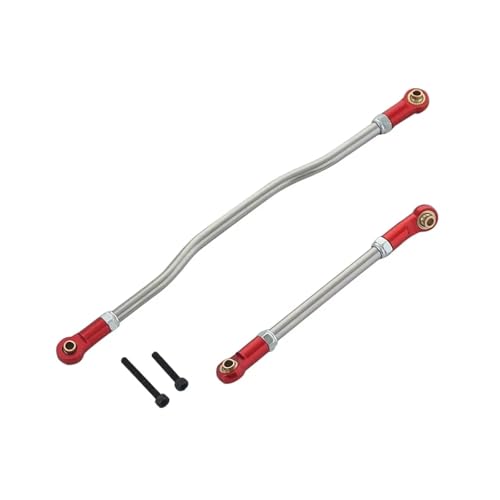 QOAKSDY RC Teile Für Axial Für Capra 1.9 Für Unlimited Für Trail Für Buggy RTR 1/10 RC Crawler Auto Verstellbare Lenkverbindungen Metallstangenende(Red) von QOAKSDY