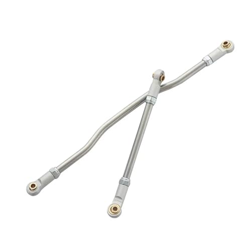 QOAKSDY RC Teile Für Axial Für Capra 1.9 Für Unlimited Für Trail Für Buggy RTR 1/10 RC Crawler Auto Verstellbare Lenkverbindungen Metallstangenende(Silver) von QOAKSDY