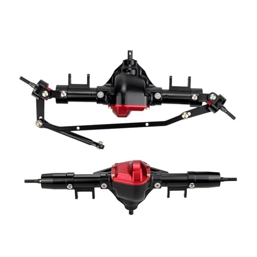 QOAKSDY RC Teile Für Axial Für SCX10 1/10 RC Crawler Auto Upgrade Teile CNC Metall RC Auto Vordere Hinterachse Zubehör(Rear and Front) von QOAKSDY