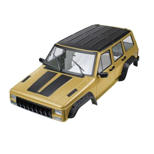 QOAKSDY RC Teile Für Axial Für SCX10 II 90046 90047, Lackiertes Hartplastik, 313 Mm Radstand, Karosserie, 1/10 RC Crawler Car(Yellow) von QOAKSDY