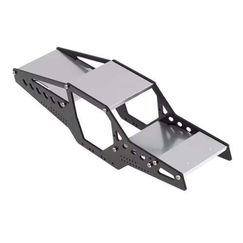QOAKSDY RC Teile Für Axial Für SCX24 90081 AXI00001 1/24 RC Crawler Auto Upgrade Teile Metall Für Chassis Rahmen Roll Käfig Körper Shell(Gray) von QOAKSDY