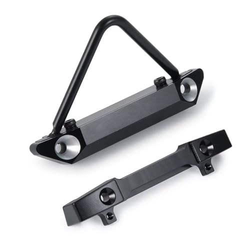 QOAKSDY RC Teile Für Axial Für SCX24 Für Deadbolt 90081 1/24 RC Crawler Auto Für Modell Upgrade Teile Metall Vorne Hinten Stoßstange(Rear and Front) von QOAKSDY