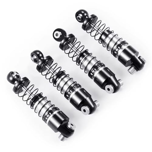 QOAKSDY RC Teile Für Axial Für SCX24 Für Deadbolt Für Wrangler Für Gladiator Für Bronco 1/24 RC Auto 33mm Bold Öl Stoßdämpfer Dämpfer(Black) von QOAKSDY
