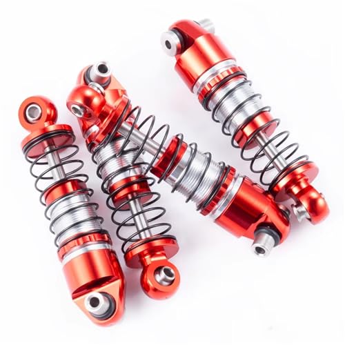 QOAKSDY RC Teile Für Axial Für SCX24 Für Deadbolt Für Wrangler Für Gladiator Für Bronco 1/24 RC Auto 33mm Bold Öl Stoßdämpfer Dämpfer(Red) von QOAKSDY