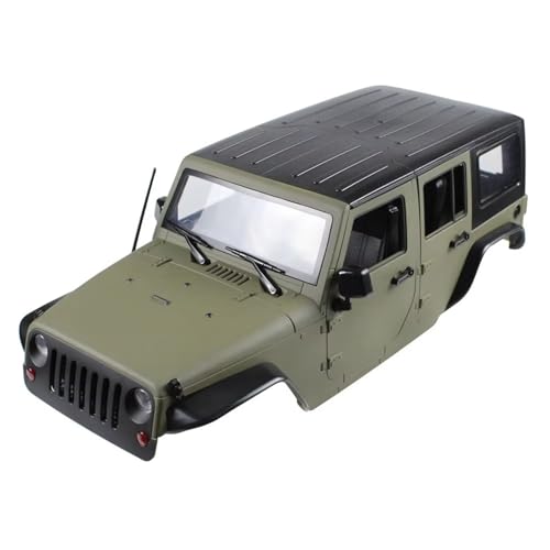 QOAKSDY RC Teile Für Axial Für Scx10 90046 90047 Unmontierte 12,3 Zoll 313 Mm Radstand Karosserie Auto Shell 1/10 Rc Crawler Kits(Green) von QOAKSDY