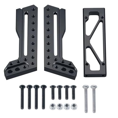 QOAKSDY RC Teile Für Axial Für Wraith 90018 1/10 rc Cars Upgrade-Teile Aluminiumlegierung Vorne Und Hinten Stoßdämpferhalterung Dämpfertürme Ständer(Black,Rear) von QOAKSDY
