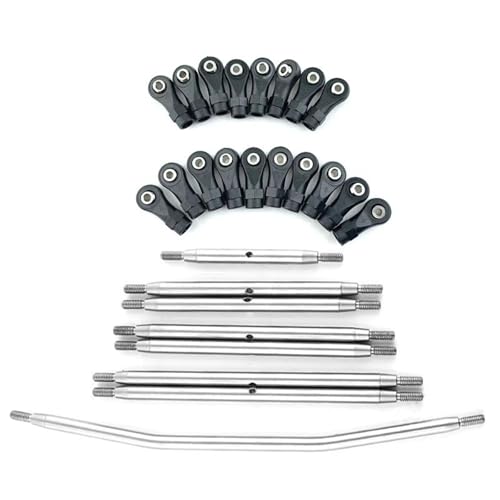 QOAKSDY RC Teile Für Axial RBX10 Für Ryft 1/10 Ferngesteuertes Auto, Stahlverbindungsstange, Lenkstangen, Ende, Kugelkopf, Ersatz-Upgrade-Teile von QOAKSDY