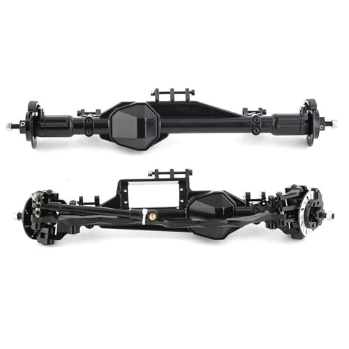 QOAKSDY RC Teile Für Axial RBX10 Für Ryft 1/10 RC Crawler Auto Upgrade Teile Zubehör Metall Vorder- Und Hinterachse(Black,Rear and Front) von QOAKSDY