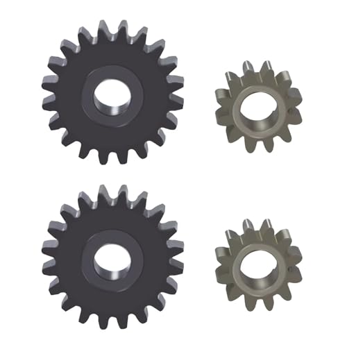 QOAKSDY RC Teile Für FMS Für FCX24 Für Power Für FCX18 1/24 RC Crawler Upgrade-Teile Stahlgetriebe 12T/20T Vorne Hinten Portalachsgetriebe-Set(2Pairs) von QOAKSDY
