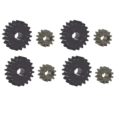QOAKSDY RC Teile Für FMS Für FCX24 Für Power Für FCX18 1/24 RC Crawler Upgrade-Teile Stahlgetriebe 12T/20T Vorne Hinten Portalachsgetriebe-Set(4Pairs) von QOAKSDY