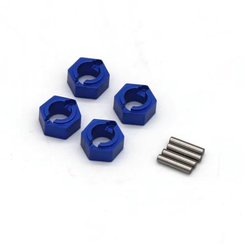 QOAKSDY RC Teile Für FMS Für Fcx24 Für Xiaoqi 1/24 Fernbedienung Auto Metall Upgrade Zubehör 7mm Sechskantkupplung(Blue) von QOAKSDY