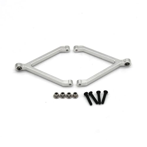 QOAKSDY RC Teile Für FMS Für Fcx24 Für Xiaoqi 1/24 Fernbedienung Auto Metall Upgrade Zubehör Oberen Zugstange Oberen Für Schaukel Arm(Silver) von QOAKSDY