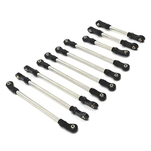 QOAKSDY RC Teile Für HB R1001 R1002 R1003 1/10 RC Auto Teile Metall Zugstange Ersatz Ersatzteile Upgrade Zubehör(Black) von QOAKSDY