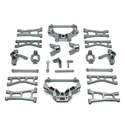 QOAKSDY RC Teile Für HuanSu 14321 Für JJRC C8802 YDJ-D879 1/14 RC Autoteile Zubehör Aluminium Upgrade Teile Kit(Gray) von QOAKSDY