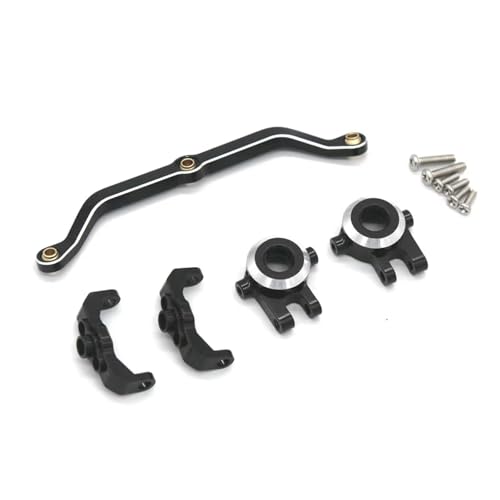 QOAKSDY RC Teile Für JJRC C8801 C8809 AX-8560 1/18 Fernbedienung Auto Metall Zubehör C-Sitz Lenkung Tasse Stange(Black) von QOAKSDY