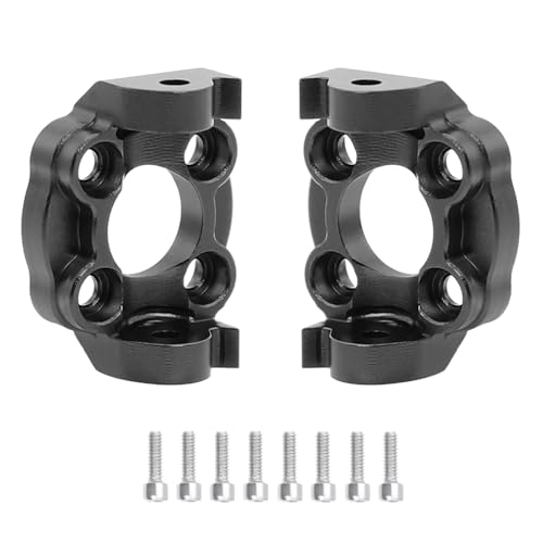QOAKSDY RC Teile Für LOSI Für Mini Für LMT 4X4 1/18 RC Auto Für Monster Truck Aluminium C-Nabe Vordere Lenkschale Mit Vergrößertem Lager(Black,C Hub) von QOAKSDY
