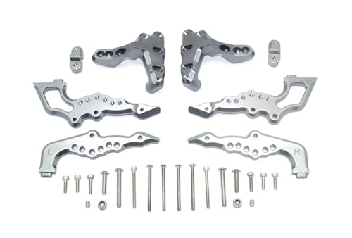 QOAKSDY RC Teile Für Losi Für Baja Für Rey 2,0 1/6 RC Auto Upgrade Zubehör Metall Rear Shock Tower Stoßdämpfer Halterung Ersatzteile(Gray) von QOAKSDY