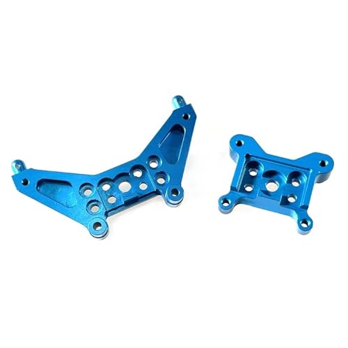 QOAKSDY RC Teile Für MJX Für Hyper Für Go 14301 14302 14303 Metall Vorne Hinten Stoßdämpferbrücke 1/14 Fernbedienung Auto Verbesserte Teile Zubehör(Blue) von QOAKSDY