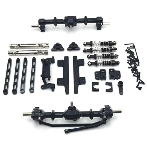 QOAKSDY RC Teile Für MN Für MN82 LC79 1/12 RC Für Modellauto-Teile-Set, Verbesserte Vorder- Und Hinterradaufhängungsteile Aus Metall(Black) von QOAKSDY