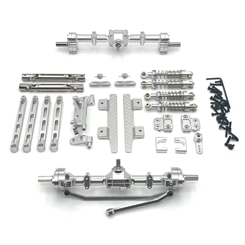 QOAKSDY RC Teile Für MN Für MN82 LC79 1/12 RC Für Modellauto-Teile-Set, Verbesserte Vorder- Und Hinterradaufhängungsteile Aus Metall(Silver) von QOAKSDY
