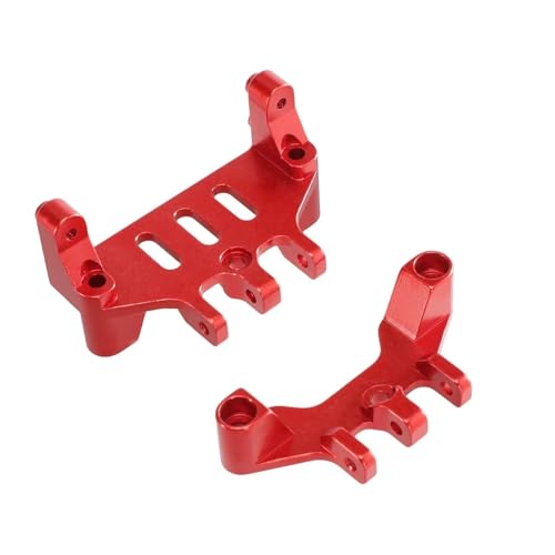 QOAKSDY RC Teile Für MN128 MN86 G500 Aluminiumlegierung Vorne Und Hinten Zugstange Für Sitzruderbasis Fernbedienung Auto Upgrade Ersatzteile(Red) von QOAKSDY